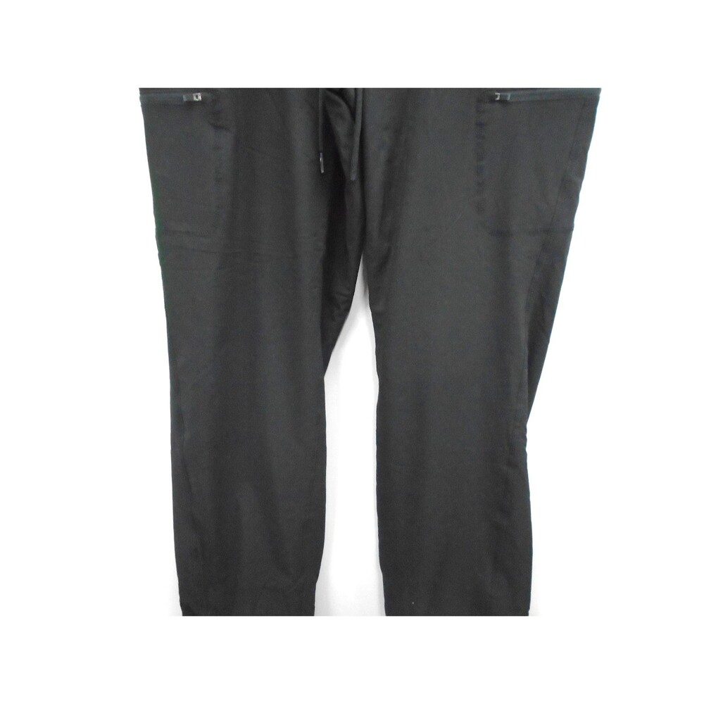 Eddie Bauer Pants Rainier Women Size 14 (36x31) Black Flannel Lined Jogger - Picture 7 of 11